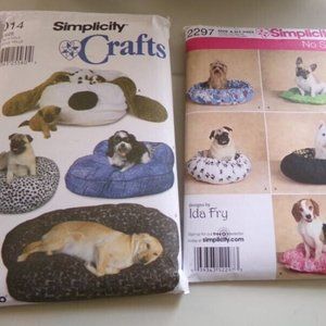 4 craft patterns Dog Beds Hats Simplicity 7014 2297 McCall's 6722 Butterick 6672